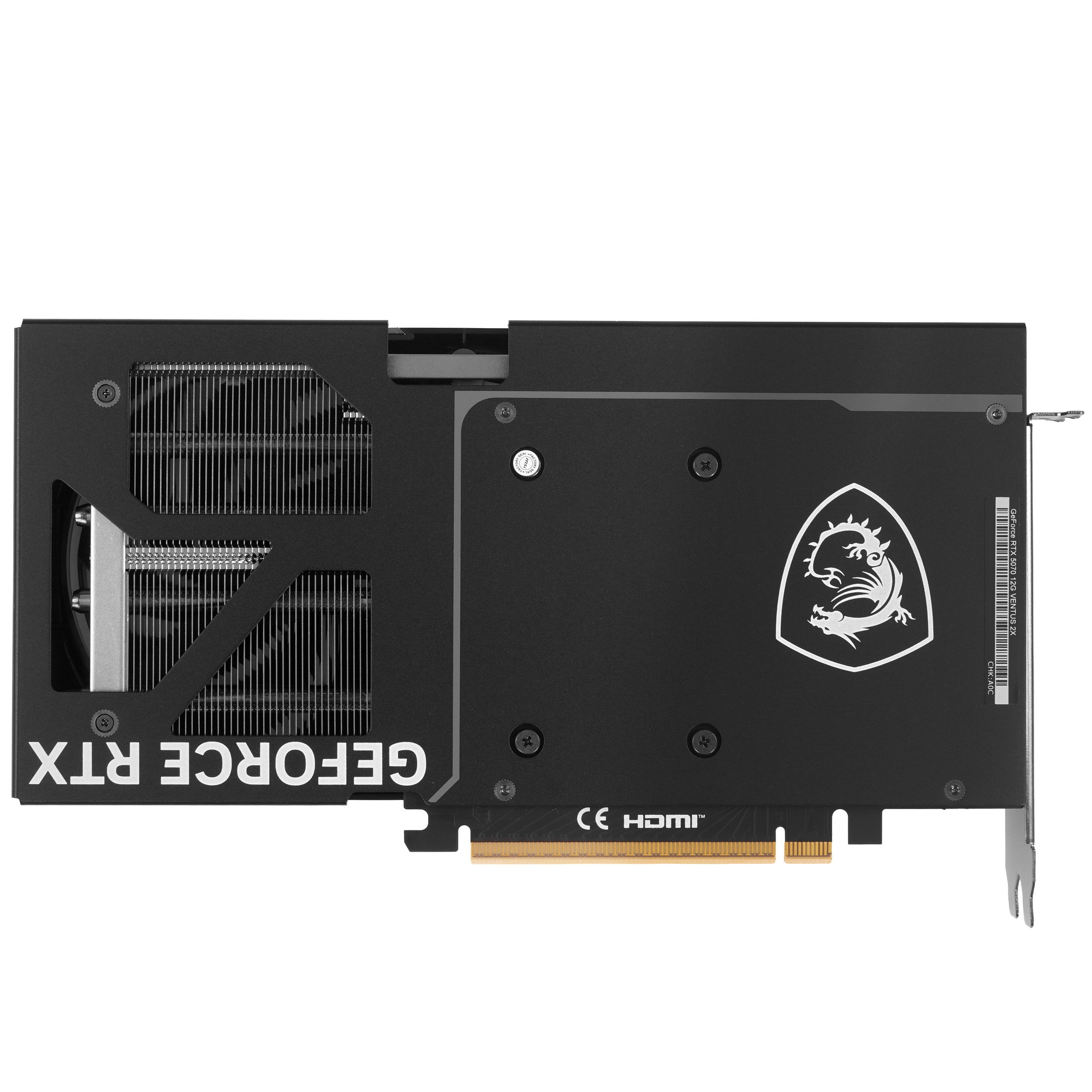 Видеокарта MSI RTX 5070 12G VENTUS 2X RTX 5070 12Gb 192bit GDDR7  HDMIx1 DPx3 HDCP Ret