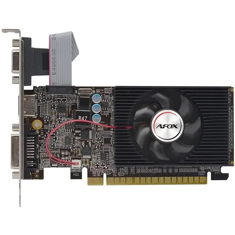 Видеокарта AFOX GT610 1GB LP DDR3 64BIT DVI HDMI VGA SINGLE FAN RTL