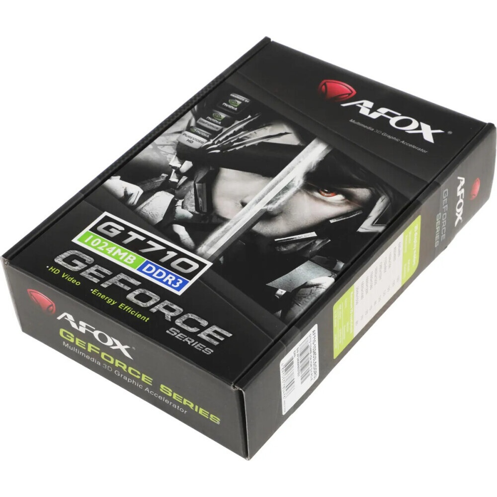 Видеокарта AFOX AF710-1024D3L5 GT710 1GB DDR3 64BIT DVI HDMI VGA LP HEATSINK RTL