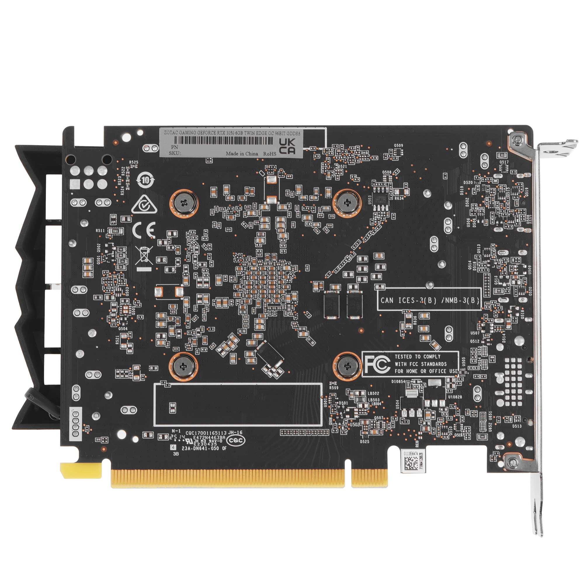 Видеокарта Zotac PCI-E 4.0 RTX 3050 TWIN EDGE OC NVIDIA GeForce RTX 3050 6Gb 96bit GDDR6 1477/14000
