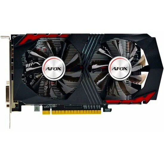 Видеокарта AFOX Geforce GTX1050 4GB GDDR5 128Bit  DVI/HDMI/DP LP Dual Fan (AF1050-4096D5H4-V2)