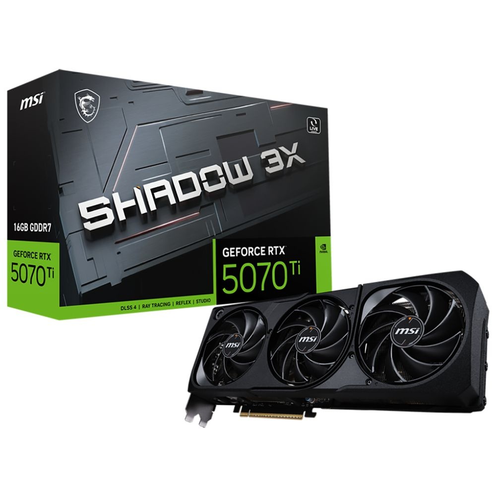 Видеокарта MSI GeForce RTX 5070 Ti 16G SHADOW 3X