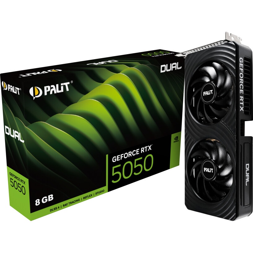 Видеокарта Zotac PCI-E 5.0 RTX 5050 SOLO 8GB NVIDIA GeForce RTX 5050 8Gb 128bit GDDR6 2572/20000 HDM