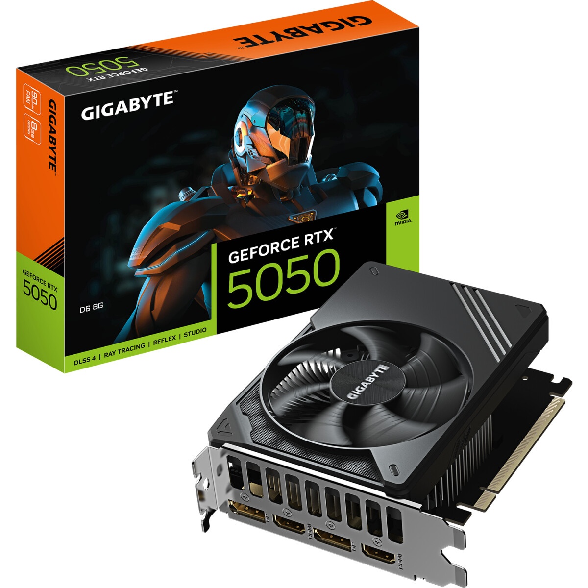 Видеокарта Zotac PCI-E 5.0 RTX 5050 SOLO 8GB NVIDIA GeForce RTX 5050 8Gb 128bit GDDR6 2572/20000 HDM