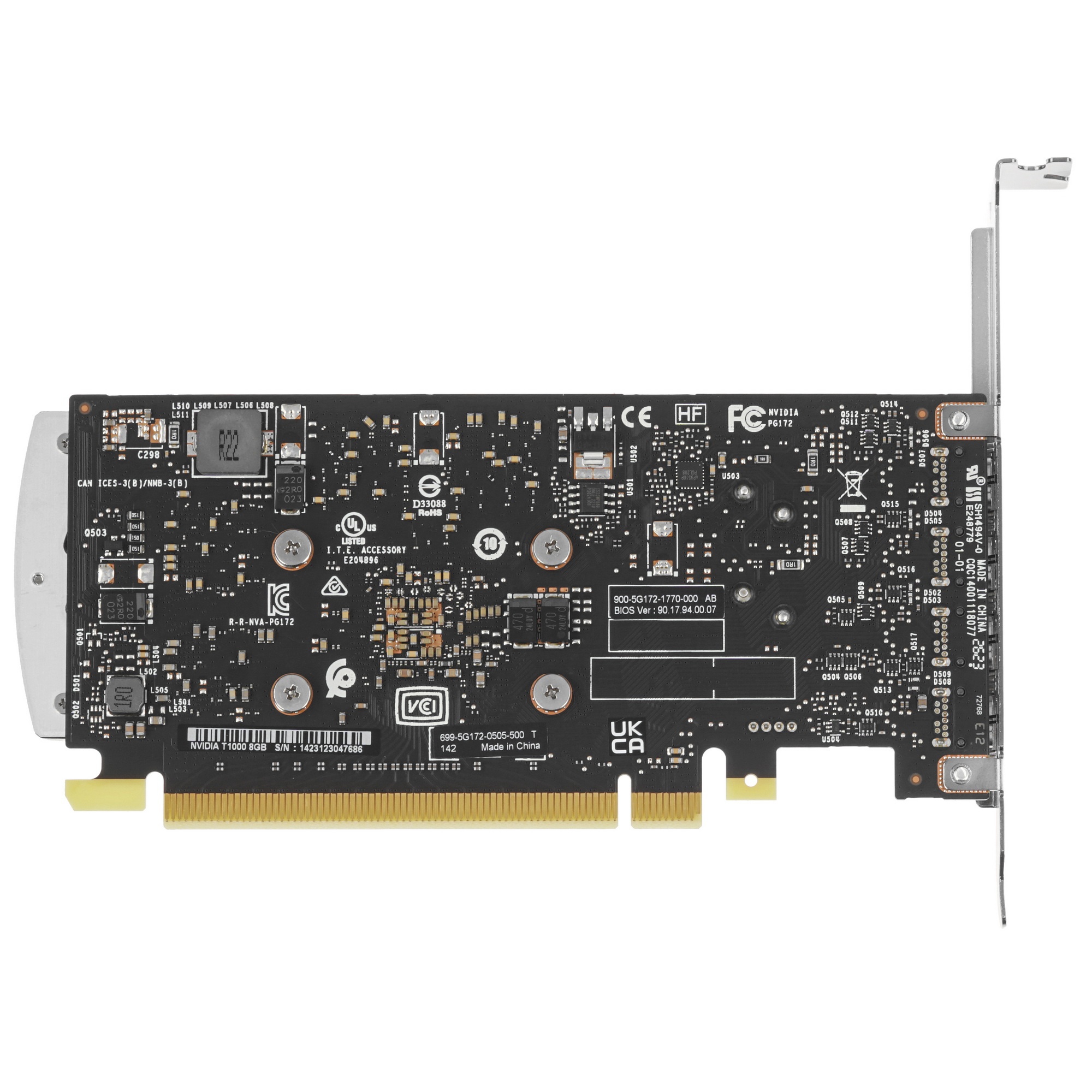Видеокарта PNY GPU NVIDIA VCNT1000-8GB-SB PCI-Express 3.0 x16, LP8 GB GDDR6 128-bit, 4x Mini DP 1.4,