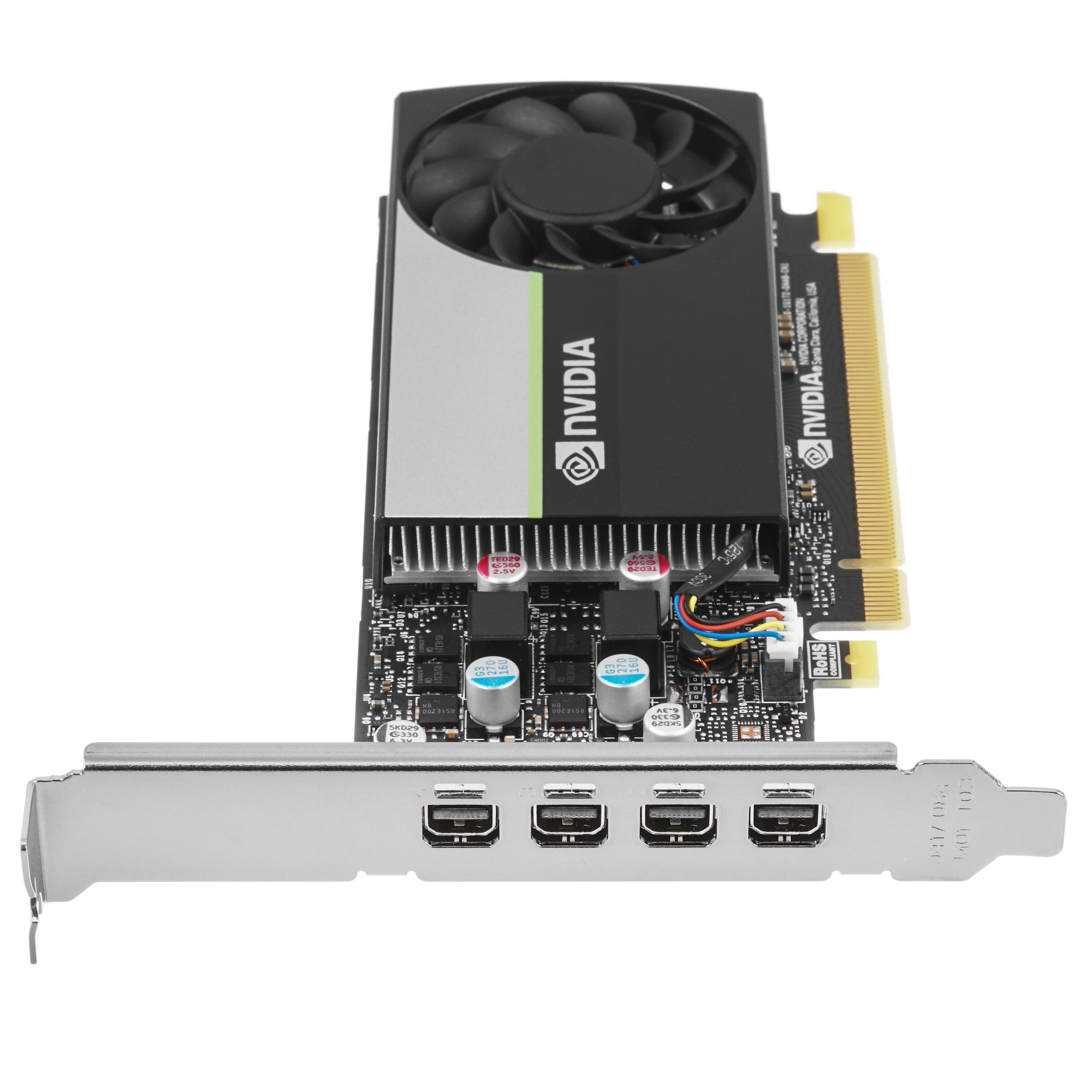 Видеокарта PNY GPU NVIDIA VCNT1000-8GB-SB PCI-Express 3.0 x16, LP8 GB GDDR6 128-bit, 4x Mini DP 1.4,