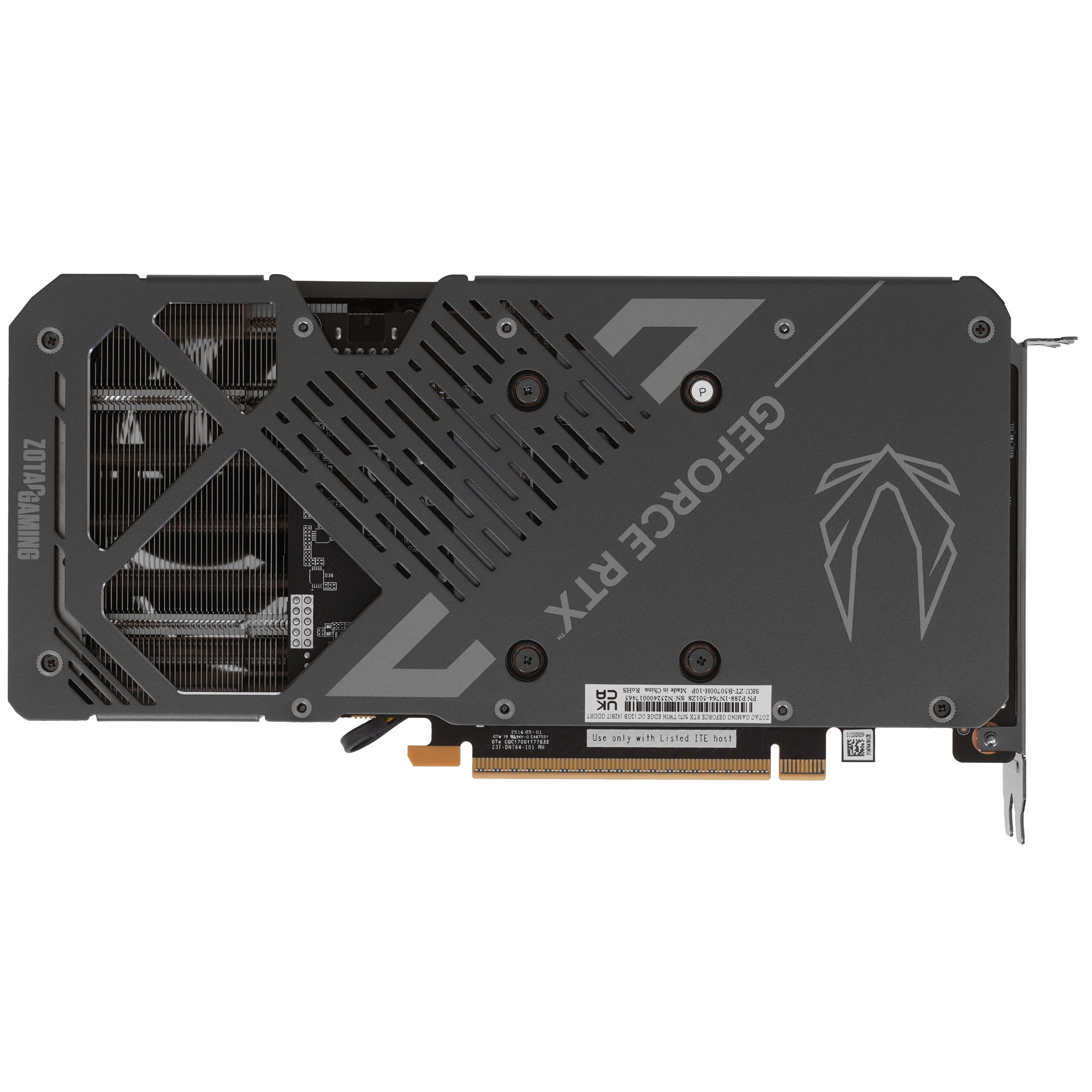 Видеокарта Zotac PCI-E 4.0 RTX 5070 TWIN EDGE OC NVIDIA GeForce RTX 5070 12Gb 192bit GDDR7 2542/2800
