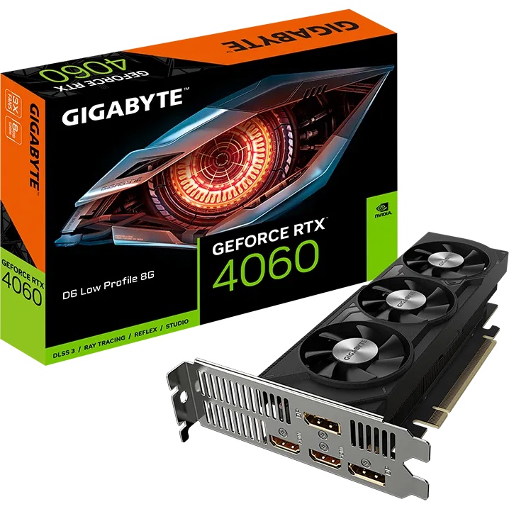 Видеокарта Gigabyte GV-N4060D6-8GL NVIDIA GeForce RTX 4060 8Gb 128bit  PCI-E 4.0 GDDR6 2460/17000 HD