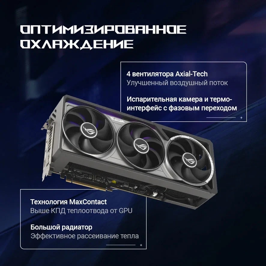 Видеокарта Asus ROG Astral GeForce RTX 5080 16GB GDDR7 ROG-ASTRAL-RTX5080-16G-GAMING (90YV0LV1-M0NA0