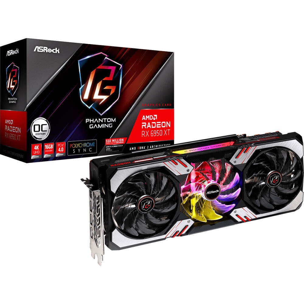 Видеокарта ASRock RX6950XT Phantom Gaming 16GB OC 256-bit GDDR6 HDMI DPx3