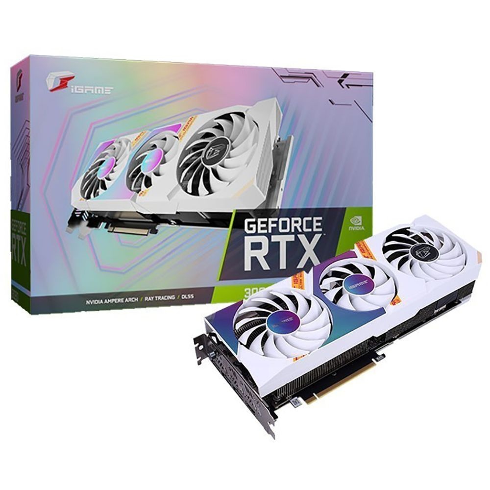 Видеокарта Colorful RTX3060 Ultra W OC 12G L-V 12GB LHR 192bit GDDR6 3DP+HDMI