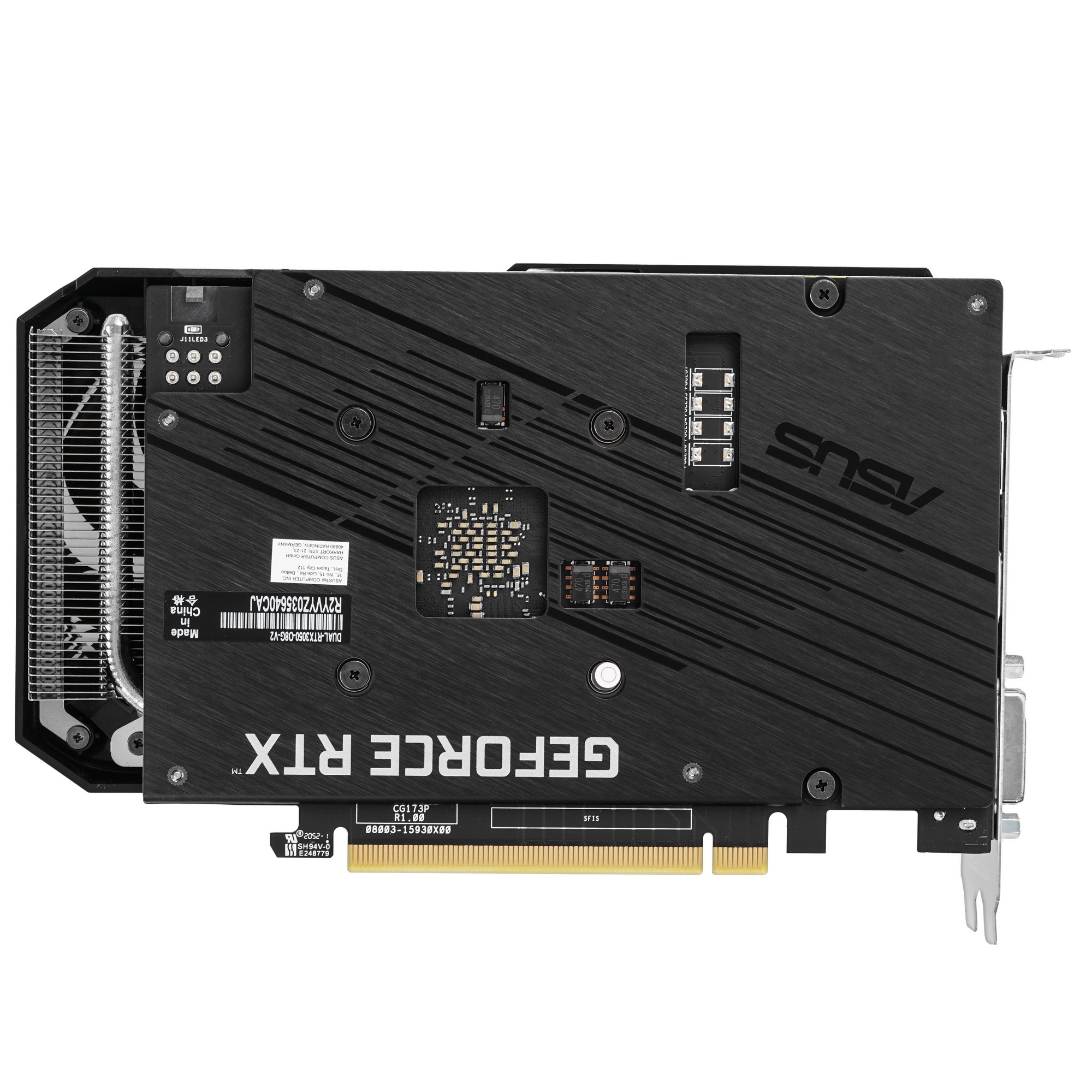 Видеокарта Asus NVIDIA GeForce RTX 3050 8192Mb DUAL-RTX3050-O8G-V2 PCI-E 4.0 128 GDDR6 1822/14000 HD