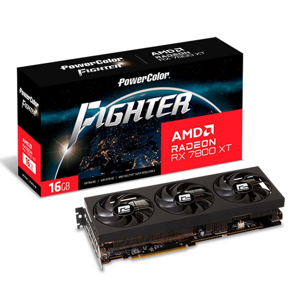 Видеокарта PowerColor PCI-E 4.0 RX7800XT 16G-F/OC AMD Radeon RX 7800XT 16384Mb 256 GDDR6 2169/19500