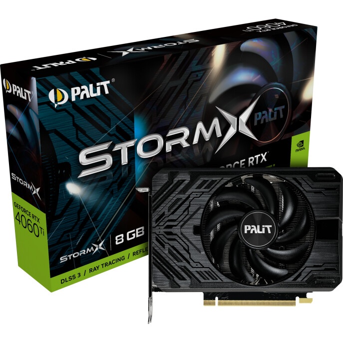 Видеокарта Palit RTX4060TI STORMX NVIDIA GeForce RTX 4060TI 8192Mb PCI-E 4.0 128 GDDR6 2535/9000 HDM