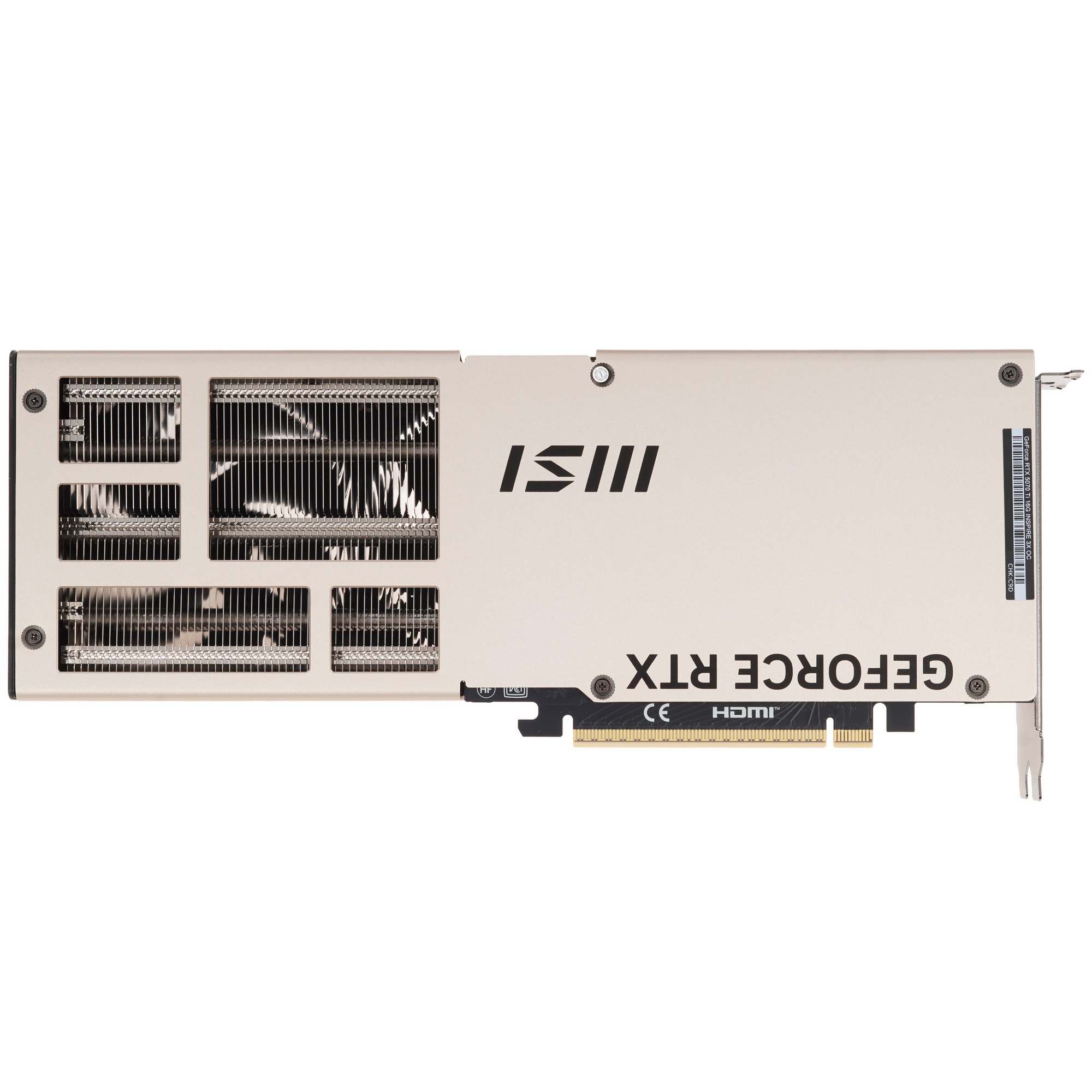 Видеокарта MSI GeForce RTX 5070 Ti 16G INSPIRE 3X OC