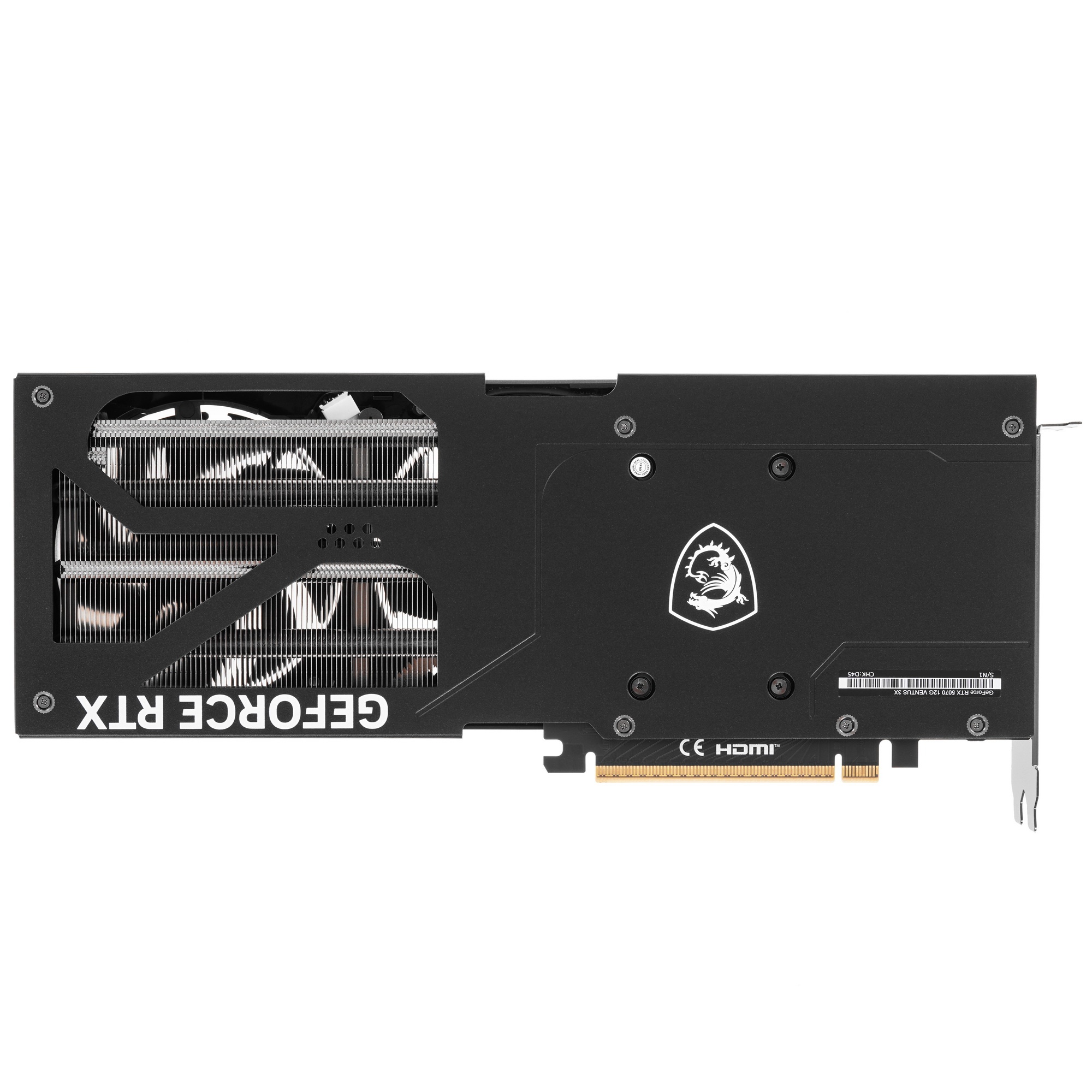 Видеокарта MSI PCI-E 5.0 RTX 5070 12G VENTUS 3X NVIDIA GeForce RTX 5070 12Gb 192bit GDDR7 2542/28000