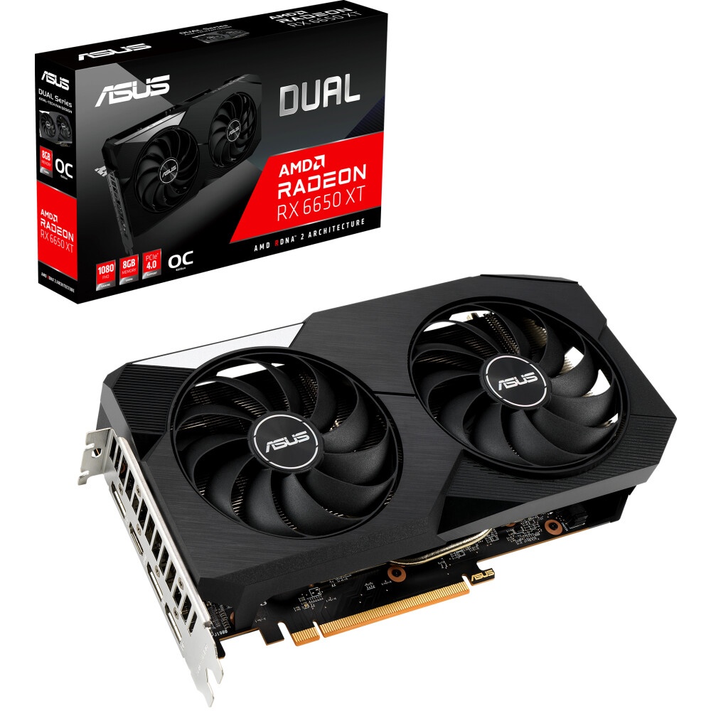 Видеокарта AMD Radeon RX 6650 XT ASUS 8GB (DUAL-RX6650XT-O8G)