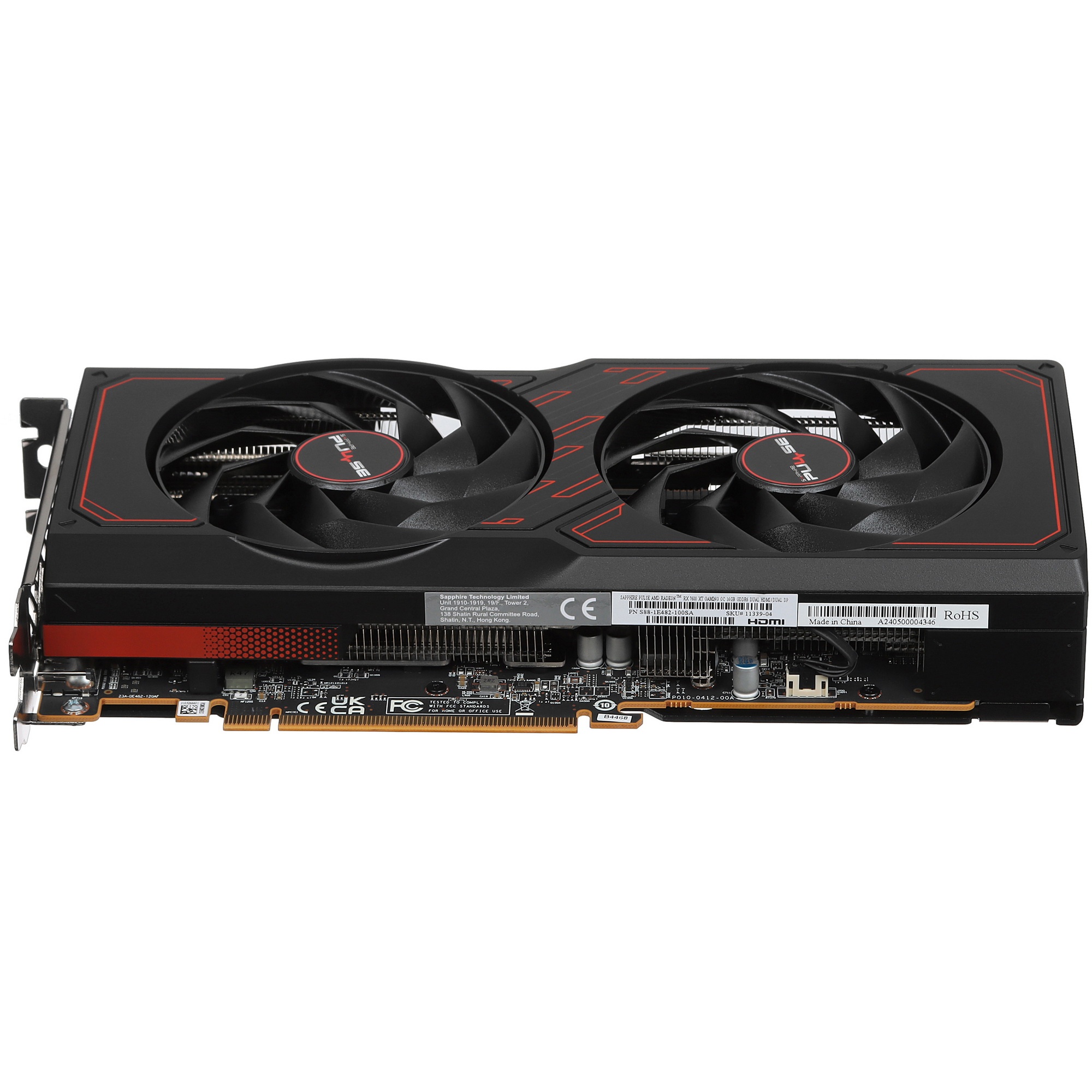 Видеокарта Sapphire RX7600XT PULSE GAMING OC 16GB GDDR6 128bit 2xDP 2xHDMI 2FAN