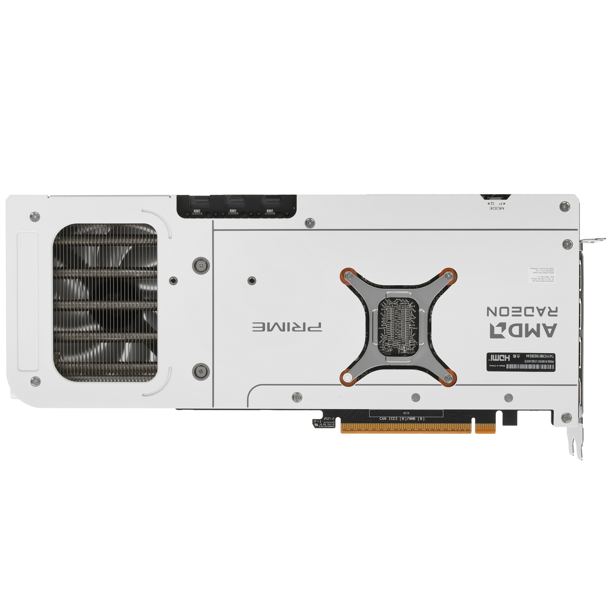 Видеокарта Asus PRIME-RX9070XT-O16G-WHITE белый