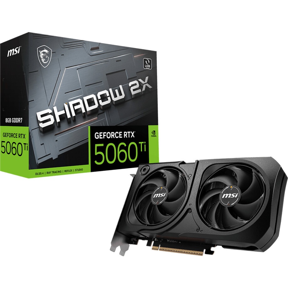 Видеокарта MSI PCI-E 5.0 RTX 5060 Ti 8G VENTUS 2X CLASSIC NVIDIA GeForce RTX 5060TI 8Gb 128bit GDDR7