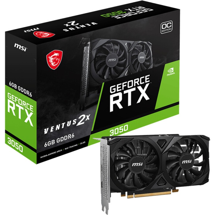 Видеокарта AFOX PCIE16 RTX3050 6GB AF3050-6GD6H4-V2