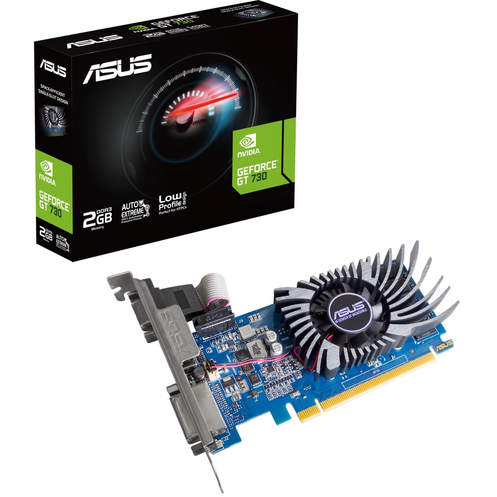 Видеокарта Asus PCI-E GT730-2GD3-BRK-EVO NVIDIA GeForce GT 730 2048Mb 64 DDR3 902/1800 DVIx1 HDMIx1