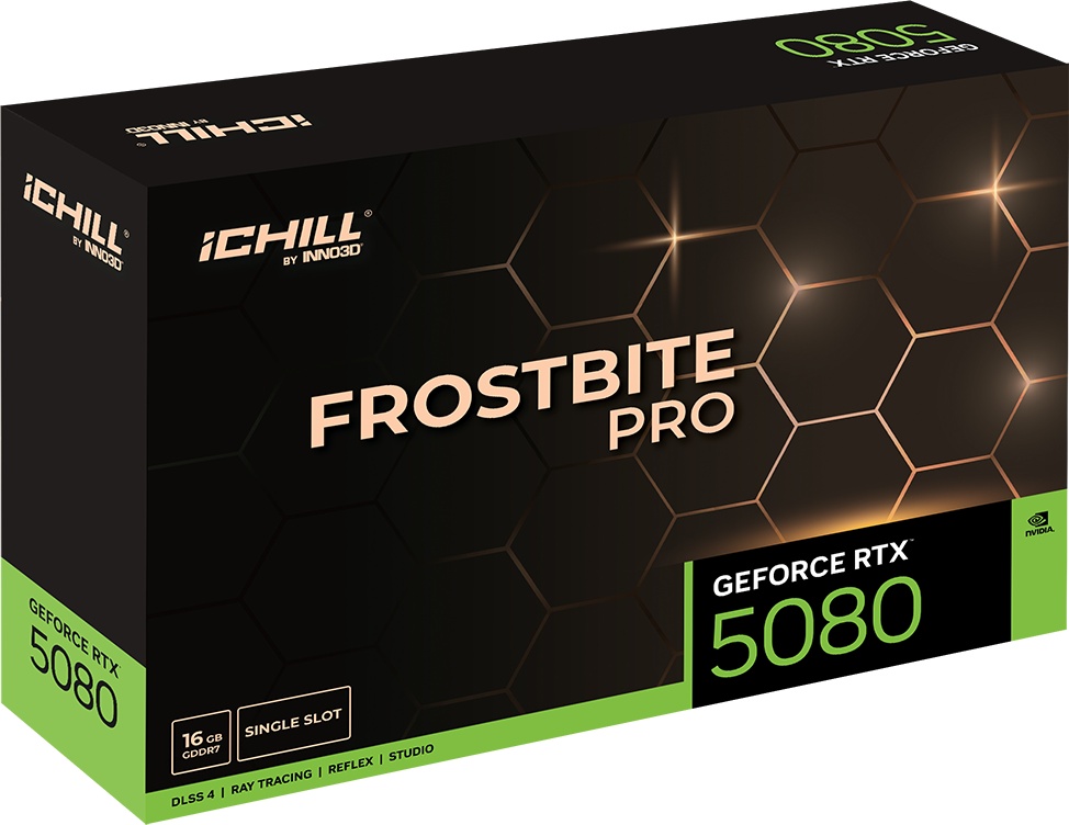 Видеокарта Inno3D RTX 5080 iChill FROSTBITE PRO//RTX5080, HDMI, DP*3, 16G,D7