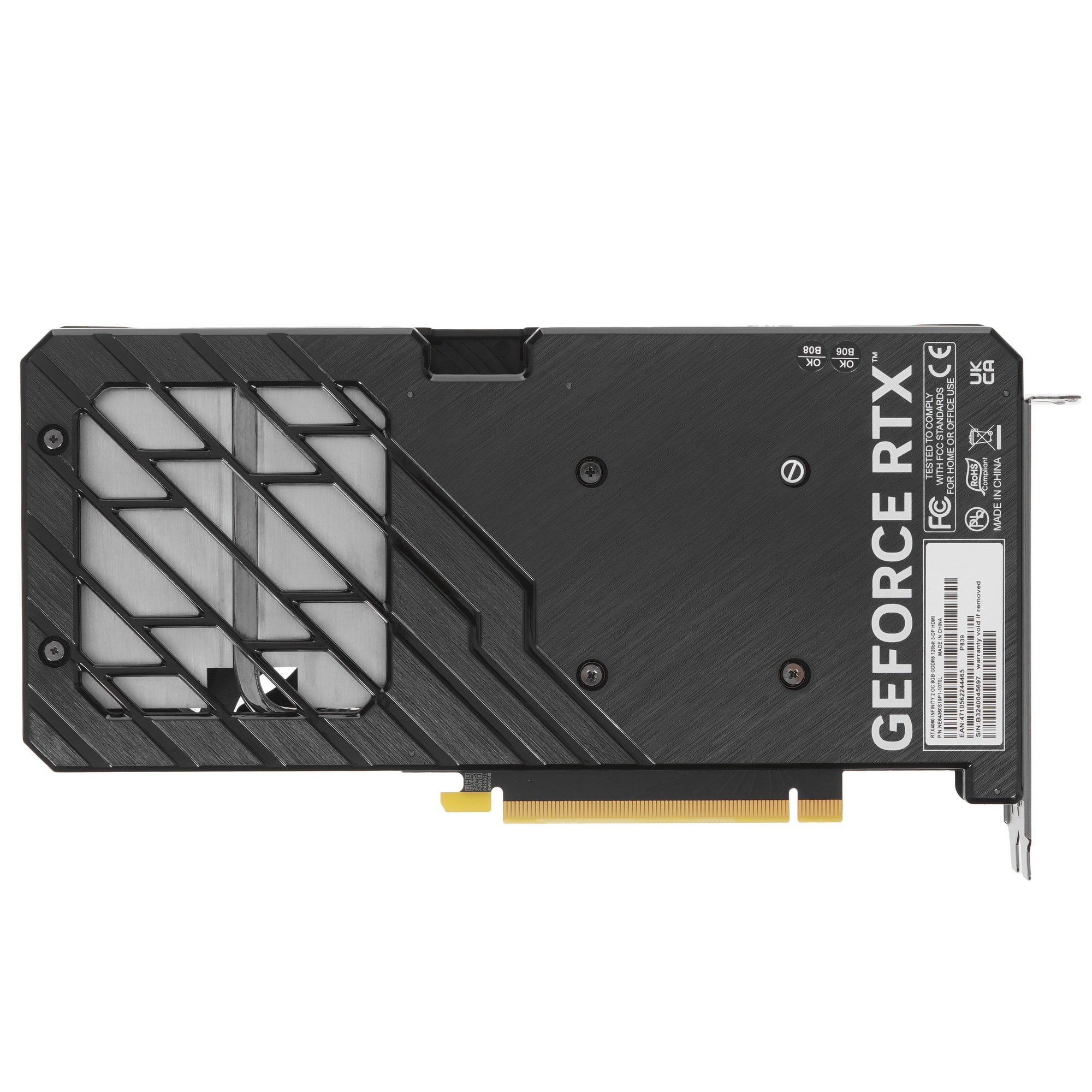 Видеокарта Palit RTX4060 INFINITY 2 OC NVIDIA GeForce RTX 4060 8Gb 128bit PCI-E 4.0 GDDR6 1830/17000