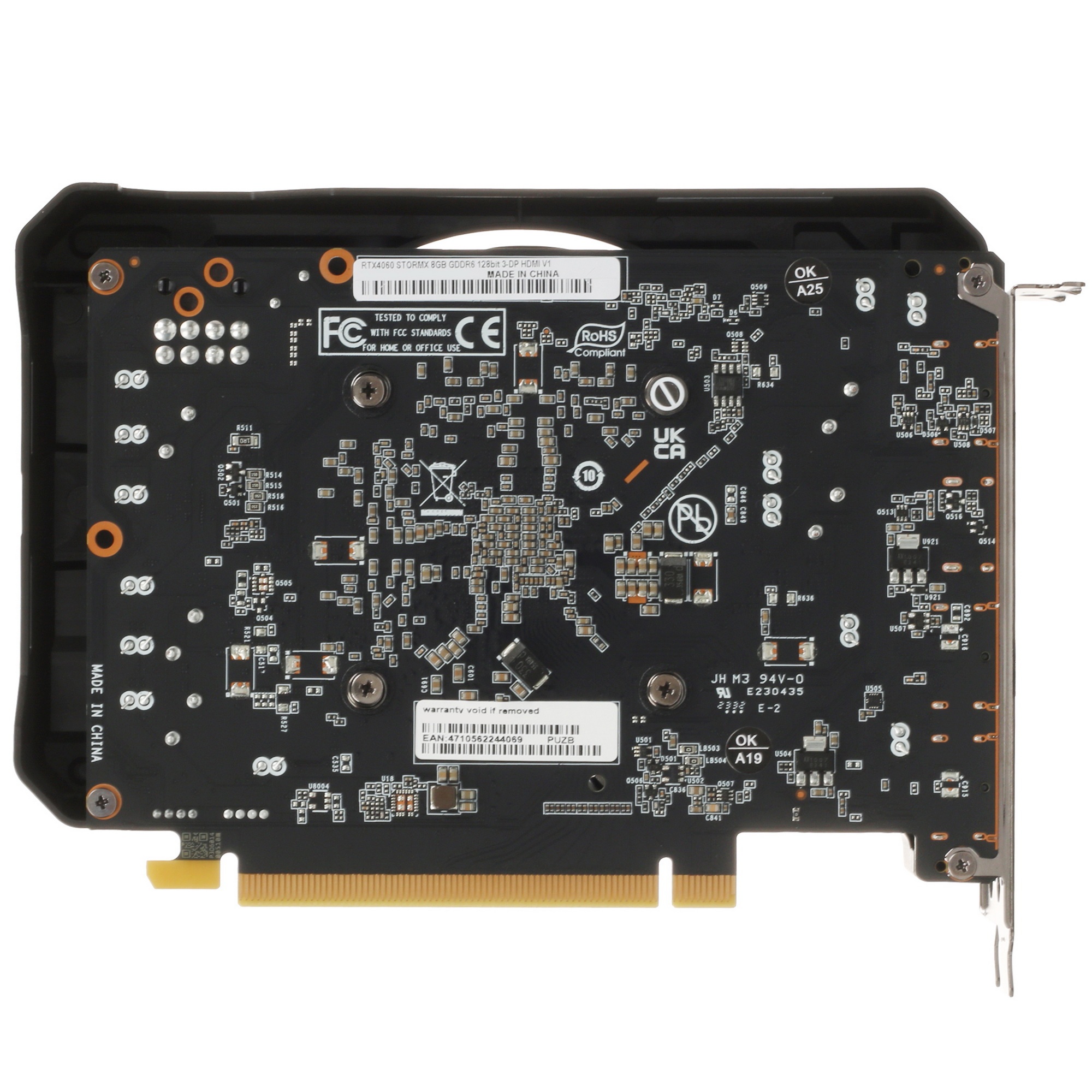 Видеокарта Palit PA-RTX4060 STORMX 8GB 8192Mb 128 GDDR6 1830/17000 HDMIx1 DPx3 HDCP Ret