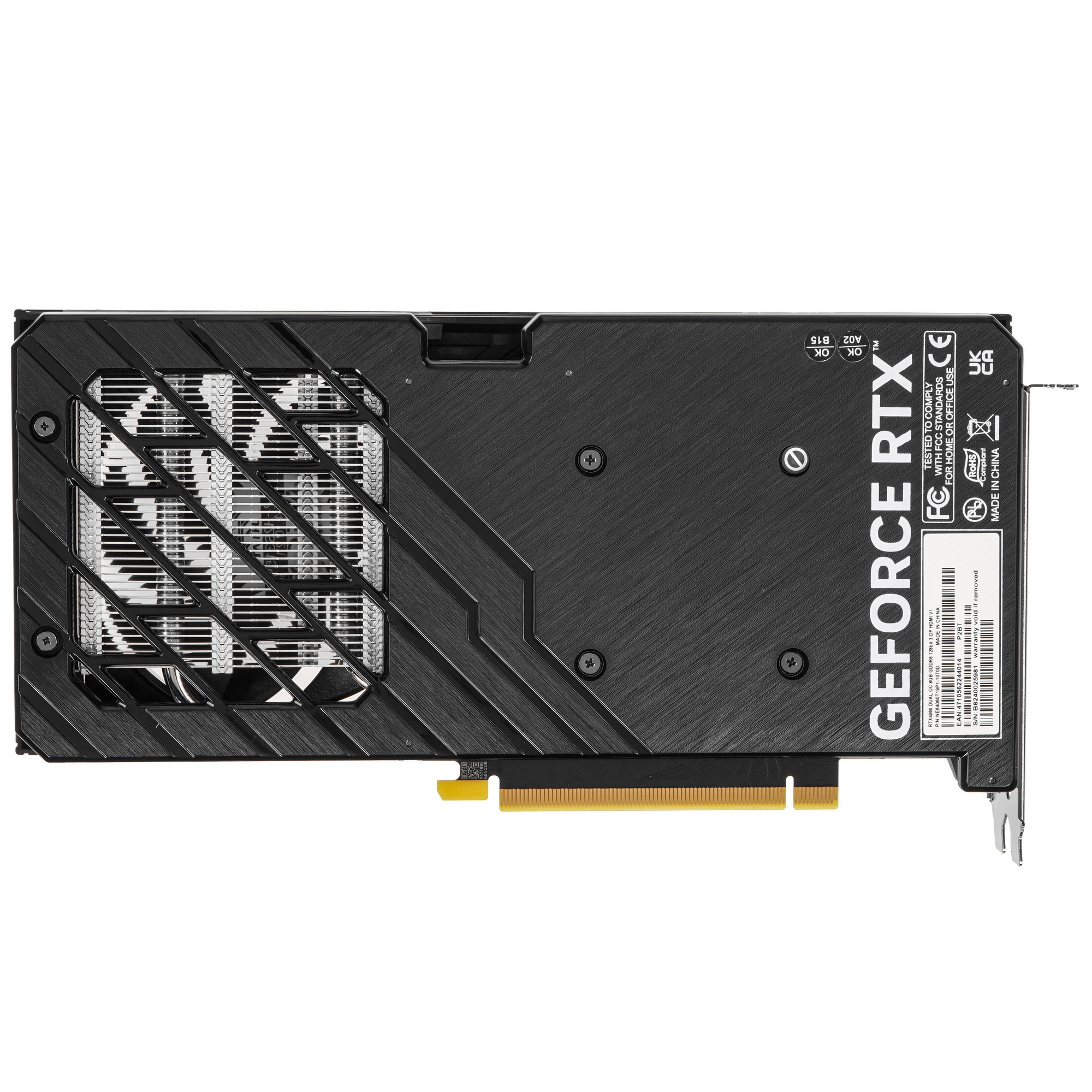 Видеокарта Palit PA-RTX4060 DUAL OC 8GB 8192Mb 128 GDDR6 1830/17000 HDMIx1 DPx3 HDCP Ret