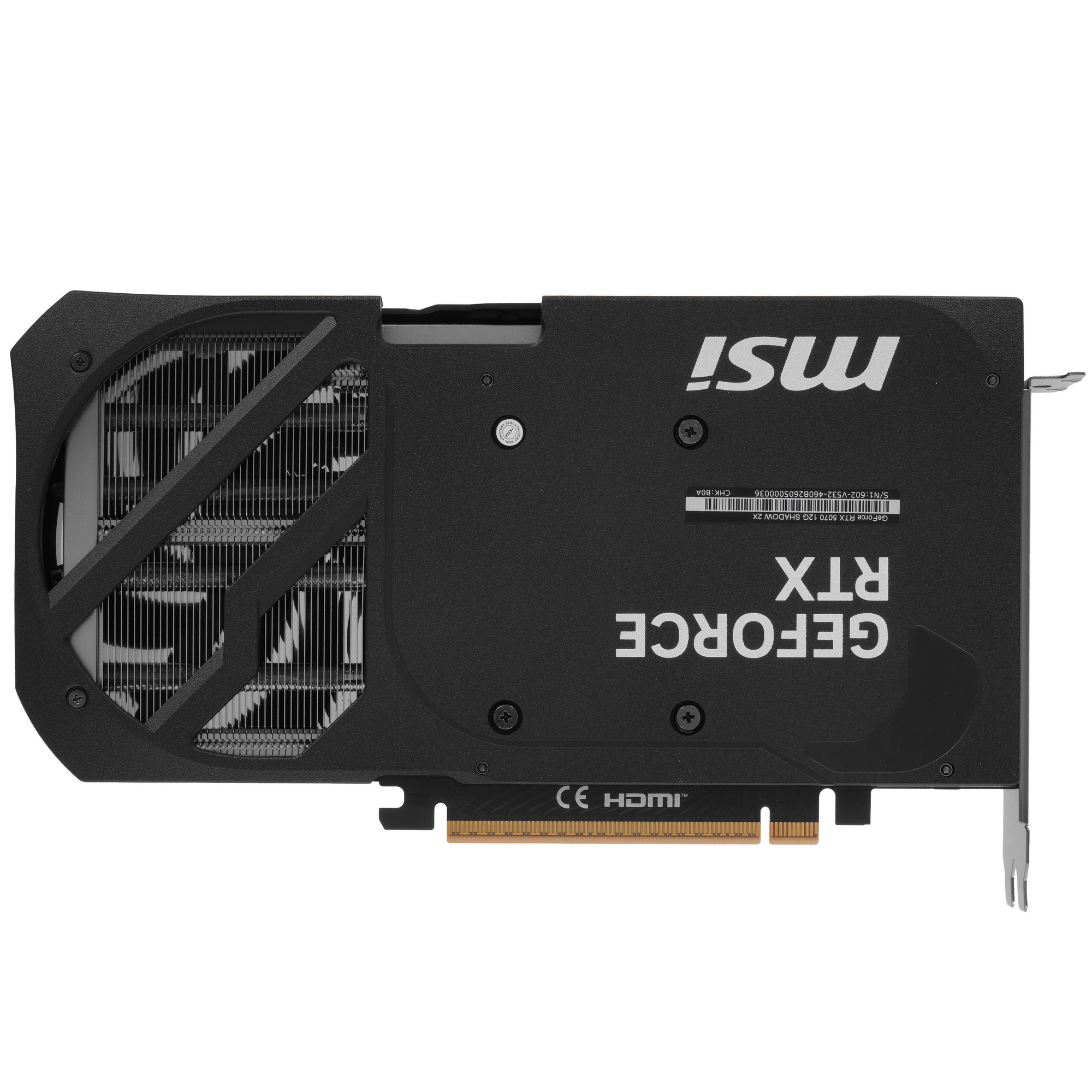 Видеокарта MSI RTX5070 12G SHADOW 2X PCIE16 RTX5070 12GB