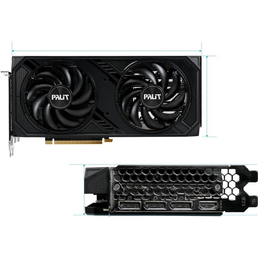 Видеокарта Palit PA-RTX4070 DUAL OC 12GB 12288Mb 192 GDDR6X 1920/21000 HDMIx1 DPx3 HDCP Ret
