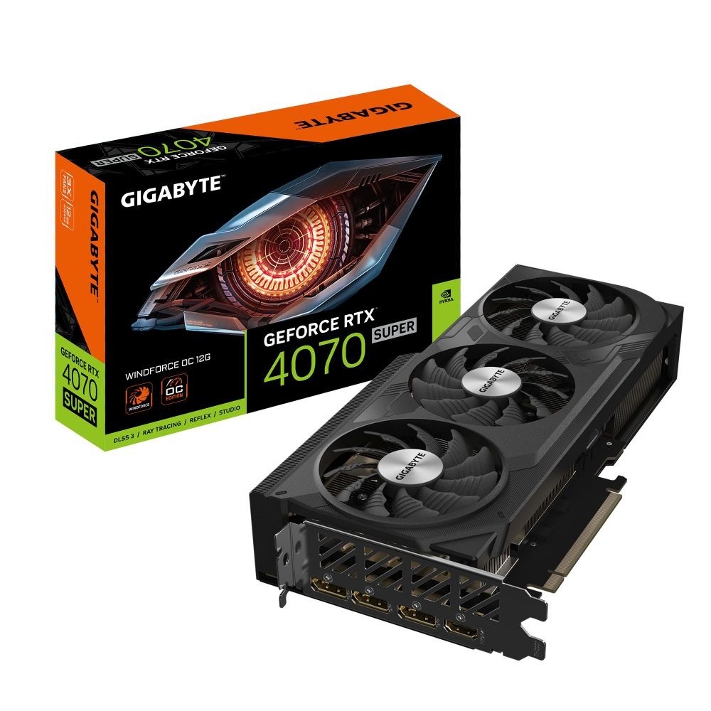 Видеокарта Gigabyte GV-N407SWF3OC-12GD NVIDIA GeForce RTX 4070 Super 12Gb 192bit GDDR6X 2475/21000 H
