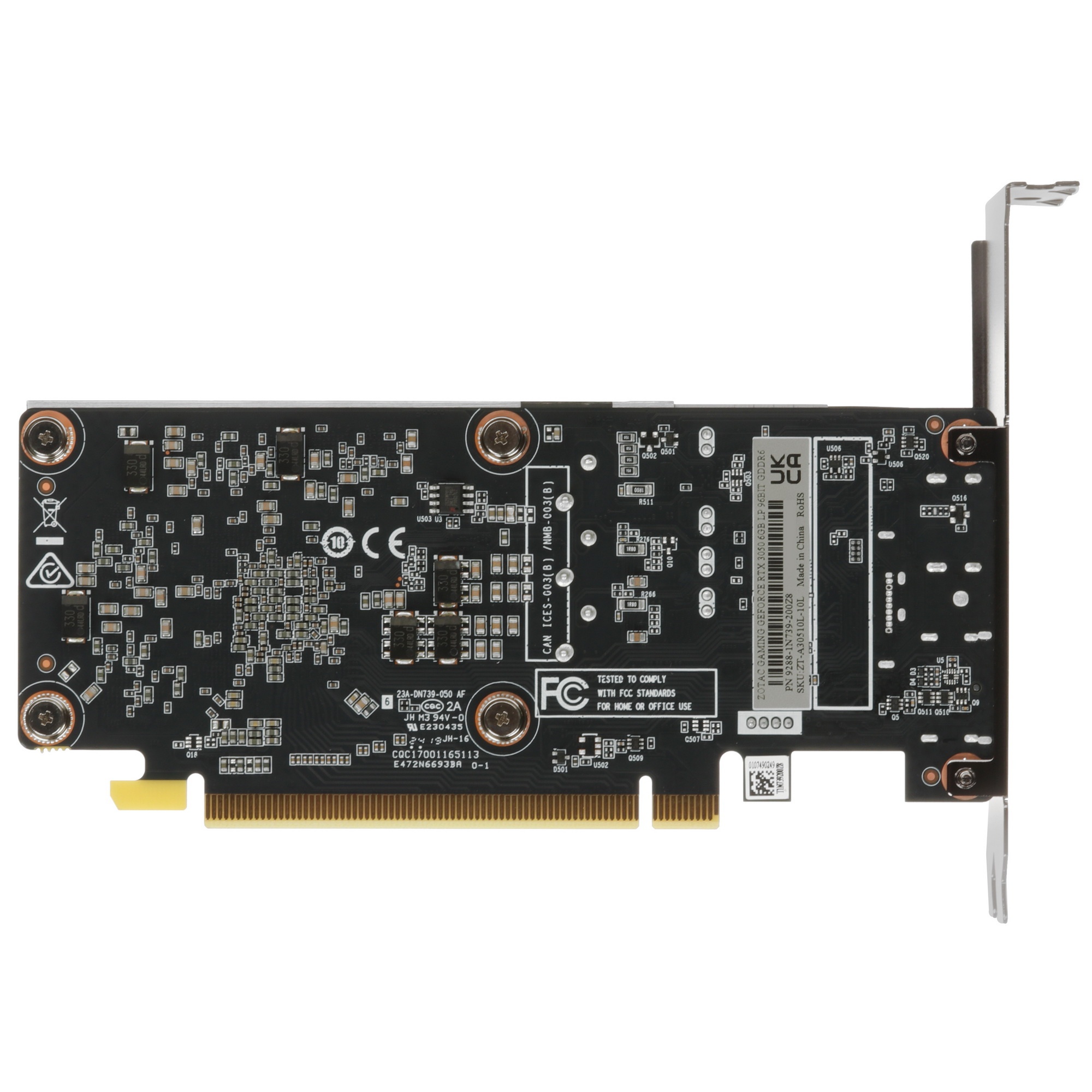 Видеокарта Zotac PCI-E 4.0 RTX 3050 LP NVIDIA GeForce RTX 3050 6Gb 96bit GDDR6 1470/14000 HDMIx1 DPx