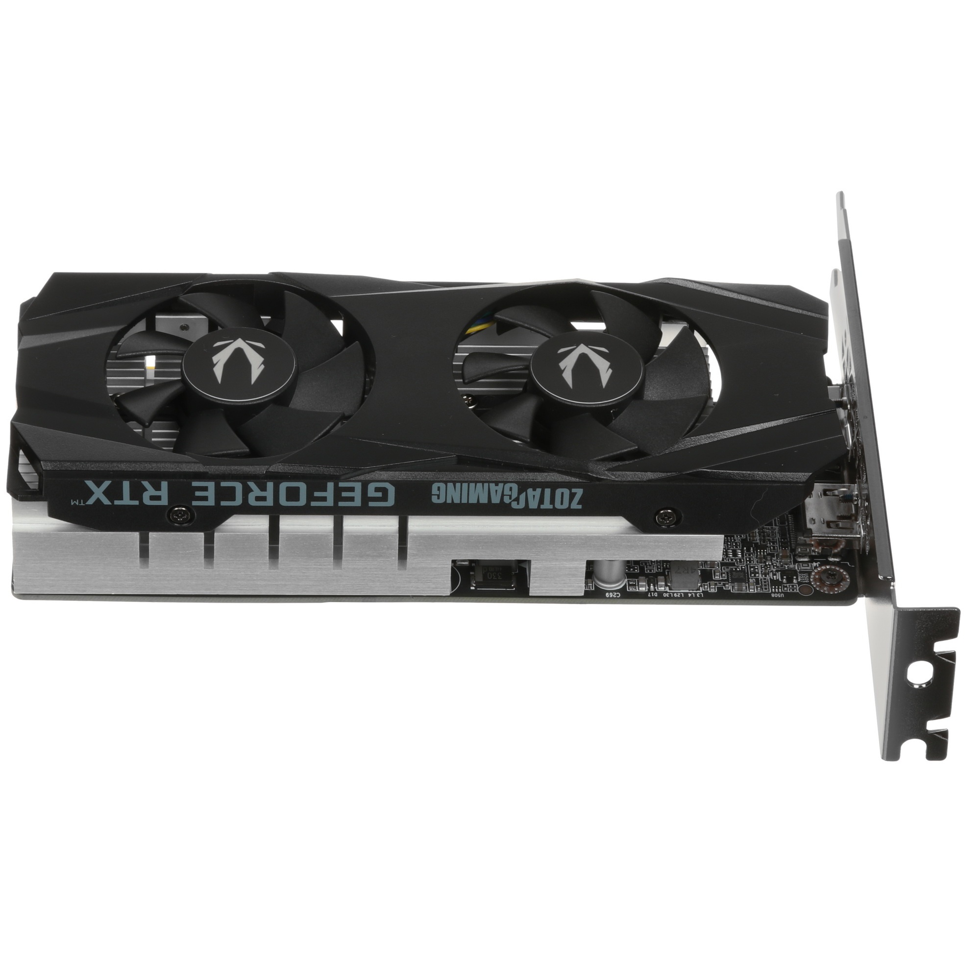 Видеокарта Zotac PCI-E 4.0 RTX 3050 LP NVIDIA GeForce RTX 3050 6Gb 96bit GDDR6 1470/14000 HDMIx1 DPx