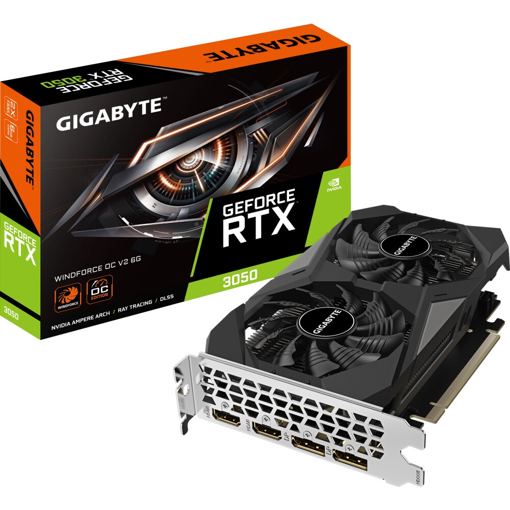 Видеокарта INNO3D RTX 3050 Twin X2/RTX3050, DP,HDMI,DVI, 6G,D6