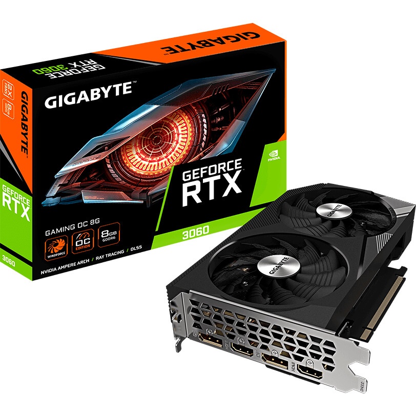 Видеокарта Afox PCI-E 4.0 AF3060-8GD6H4 NVIDIA GeForce RTX 3060 8Gb 128bit GDDR6 1320/15000 HDMIx1 D