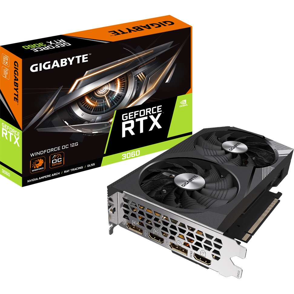 Видеокарта Biostar PCI-E RTX3060-12GB NVIDIA GeForce RTX 3060 12Gb 128bit GDDR6 1320/15000 HDMIx1 DP