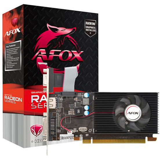 Видеокарта AFOX R5 230 1GB DDR3 64Bit, LP Single Fan AFR5230-1024D3L5