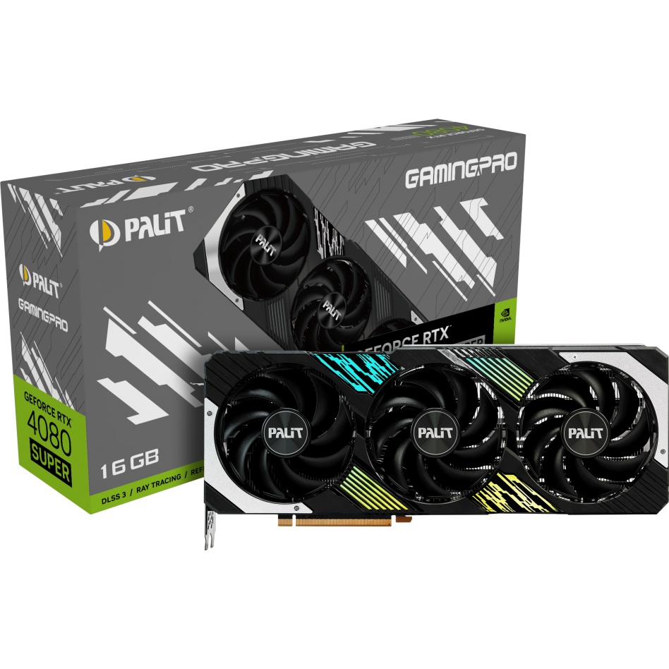 Видеокарта Palit RTX4080 SUPER GAMINGPRO NVIDIA GeForce RTX 4080 Super 16Gb PCI-E 4.0 256bit GDDR6X