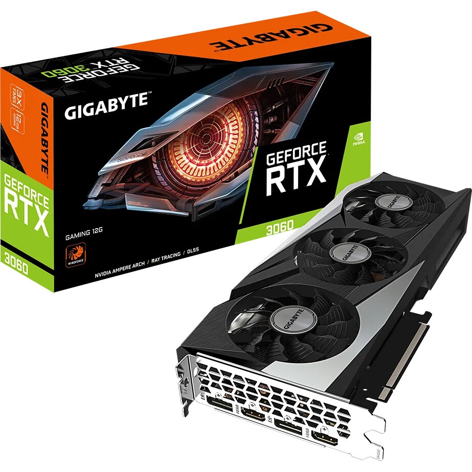 Видеокарта Gigabyte GV-N3060GAMING-12GD PCI-E 4.0 192bit GDDR6 1837/15000 HDMIx2 DPx2 HDCP Ret