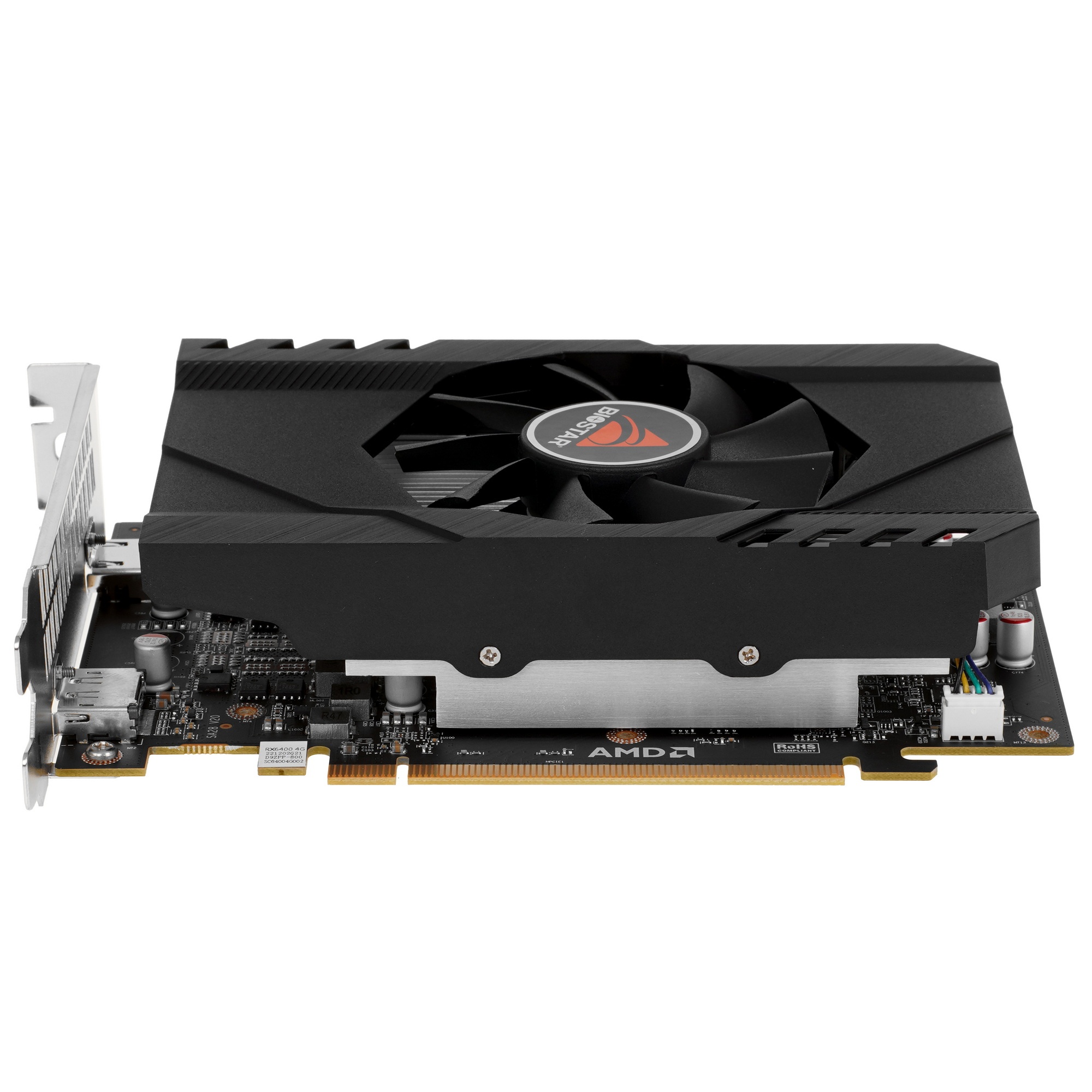 Видеокарта Biostar PCI-E 4.0 VA6406RA46 AMD Radeon RX 6400 4Gb 64bit GDDR6 1923/16000 HDMIx1 DPx1 HD