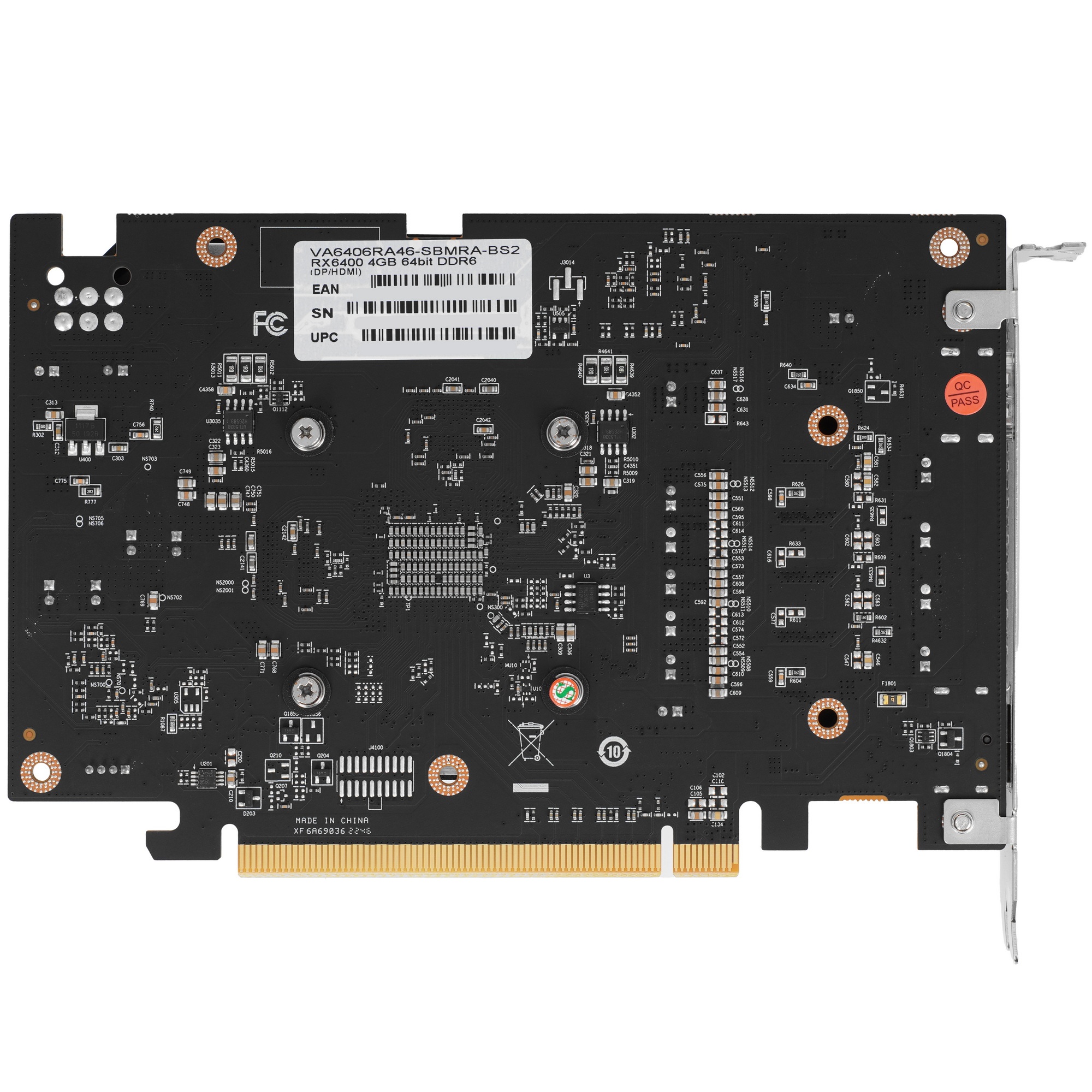 Видеокарта Biostar PCI-E 4.0 VA6406RA46 AMD Radeon RX 6400 4Gb 64bit GDDR6 1923/16000 HDMIx1 DPx1 HD