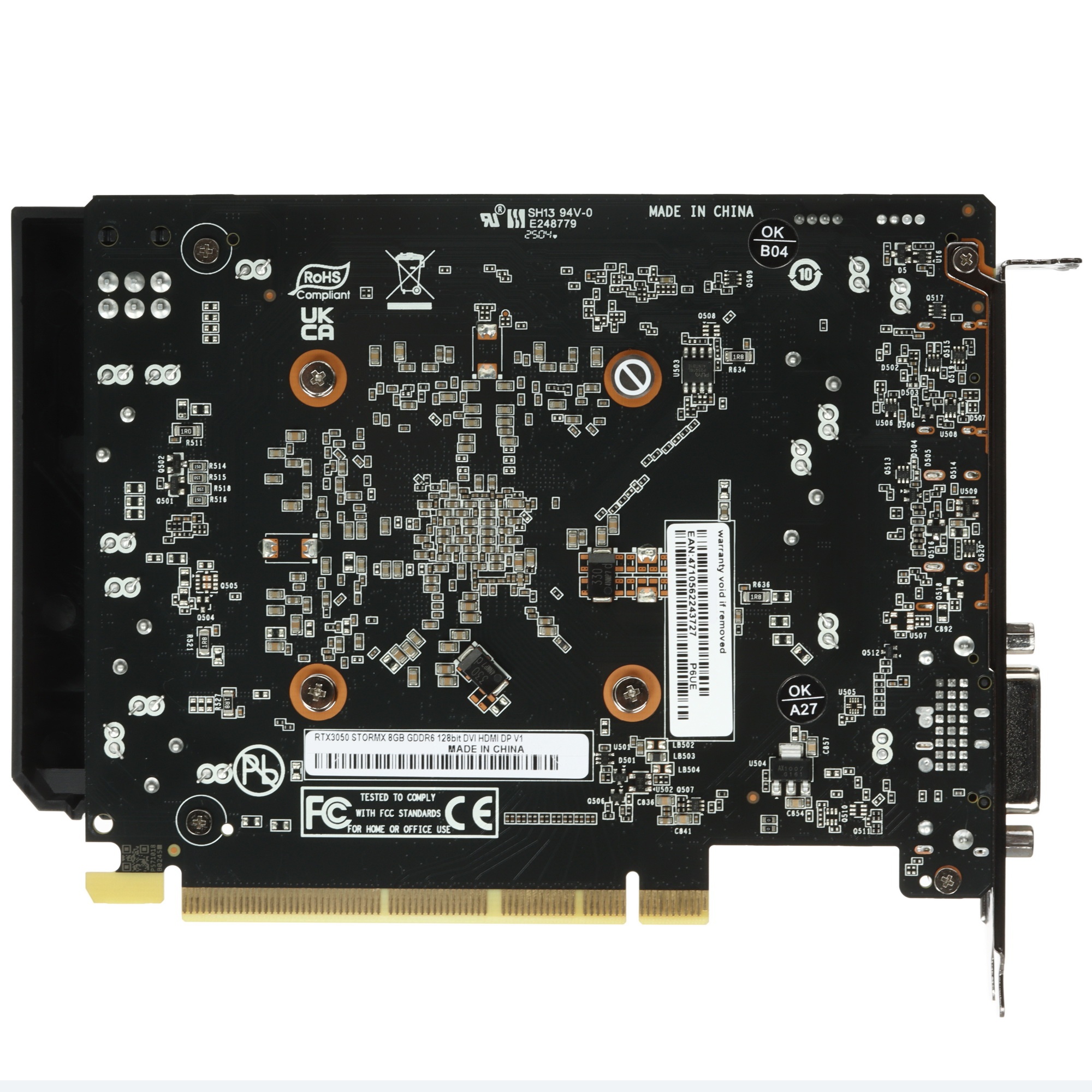 Видеокарта Palit PA-RTX3050 STORMX 8GB RTX 3050 8Gb 128bit GDDR6 1042/14000 DVIx1 HDMIx1 DPx1 HDCP R