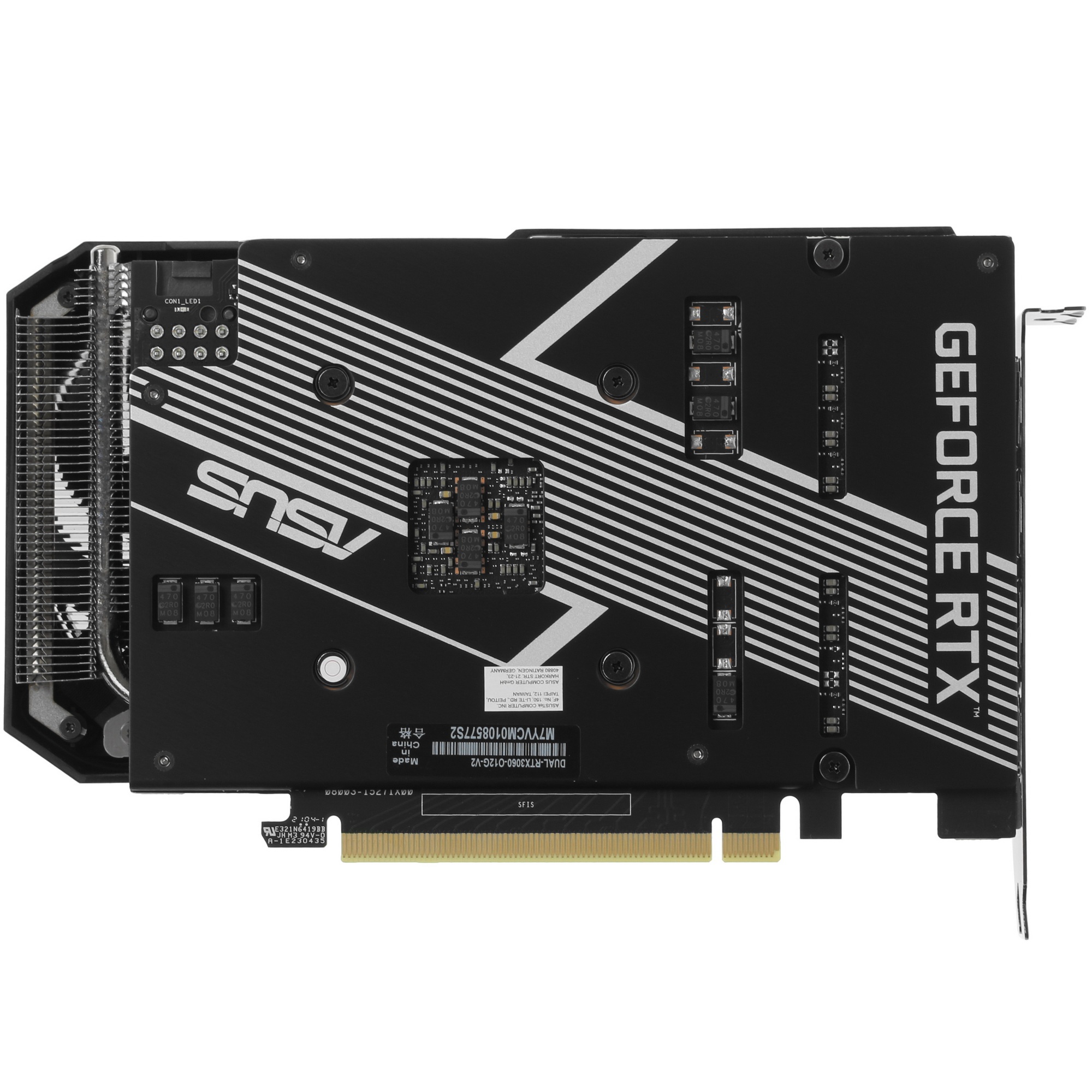 Видеокарта Asus DUAL-RTX3060-O12G-V2 LHR NVIDIA GeForce RTX 3060 12288Mb 192 GDDR6 1837/15000/HDMIx1