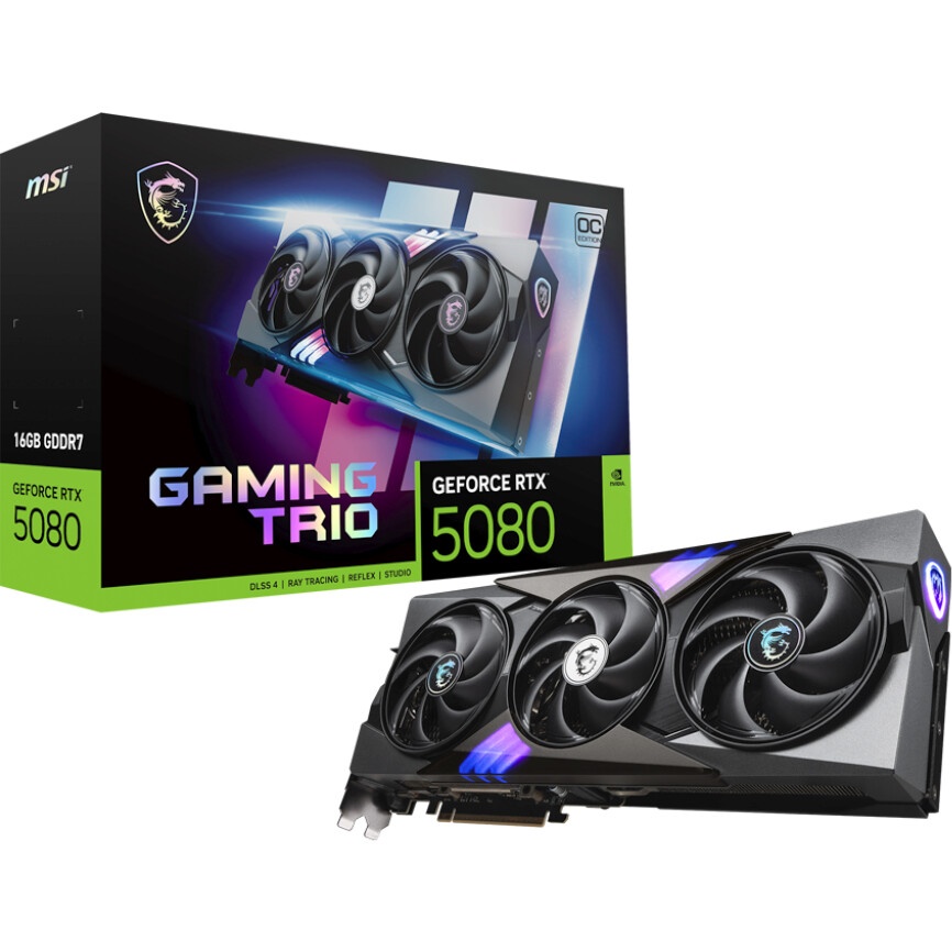 Видеокарта Zotac PCI-E 4.0 RTX 5080 SOLID CORE NVIDIA GeForce RTX 5080 16Gb 256bit GDDR7 2617/30000