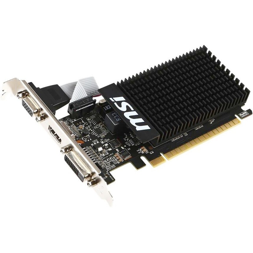 Видеокарта CBR GT710 2Gb DDR3, 64bit, 954Mhz, 1*HDMI + 1*DVI + 1*VGA, 29W, Ret [VGA-STX710-2G-RTL]