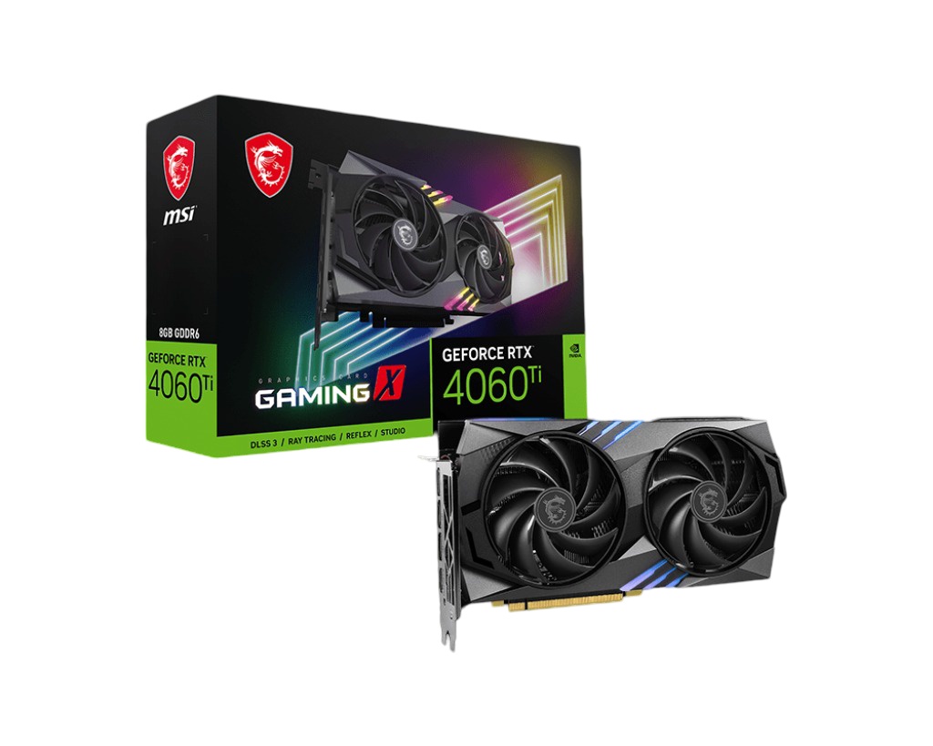 Видеокарта MSI PCIE16 RTX4060TI 8GB 4060TI VENT 2X BLACK 8G OC