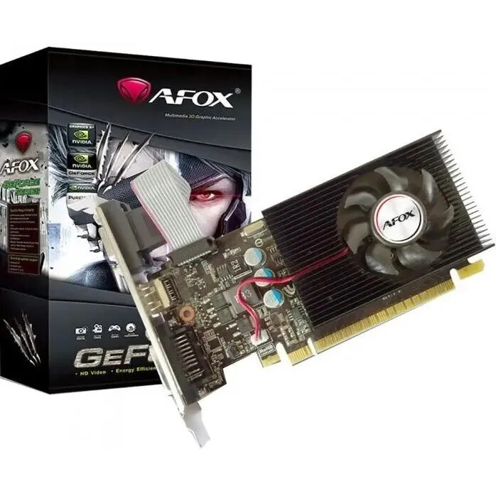 Видеокарта AFOX Geforce GT220 1GB DDR3 128Bit DVI HDMI VGA LP Single Fan