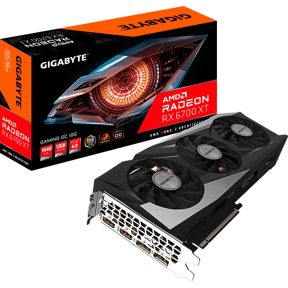Видеокарта Gigabyte GV-R67XTGAMING OC-12GD PCI-E Radeon RX 6700 XT